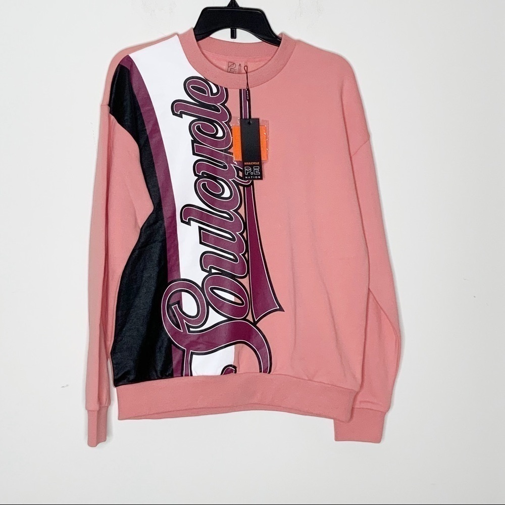 𝅺soulcycle PE NATION. Half run peach sweatshirt. S - Picture 2 of 8